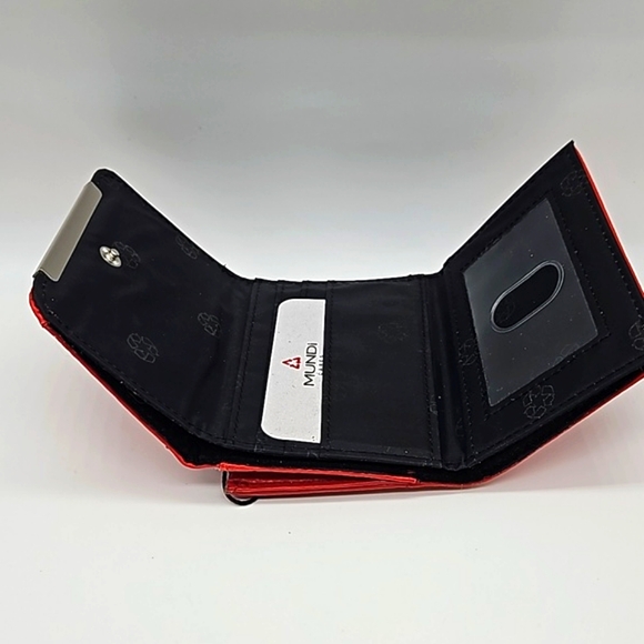 MUNDI Anna RFID trifold red wallet NWT - Picture 7 of 11